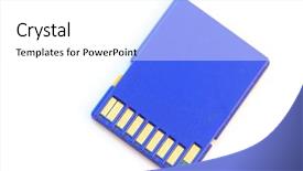  Presentation with storage - Beautiful slide set featuring flash cards - image of storage card backdrop and a  colored foreground