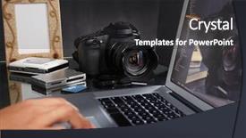  Presentation with flash - Slides having flash cards - photographer still working background and a dark gray colored foreground