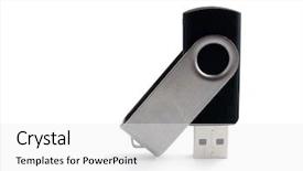  Presentation with flash - Slide deck consisting of flash drive element of design background and a white colored foreground