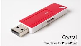  Presentation with silver fern black white flag - Amazing PPT layouts having flash drive on white background backdrop and a white colored foreground