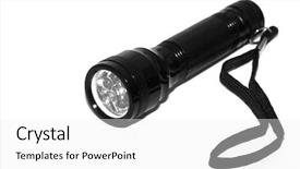  Presentation with electric - Amazing slides having flash flood - electric torch on white background backdrop and a white colored foreground