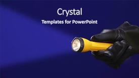  Presentation with bonfire night design hand - Slide set with flash flood - male hand holding lit flashlight background and a  colored foreground