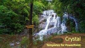  Presentation with beautiful midnight sun over - Cool new slides with flash flood - photo of dangerous sign backdrop and a tawny brown colored foreground