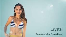  Presentation with millennial - Colorful slide deck enhanced with flash free - digital composite of millennial woman backdrop and a lemonade colored foreground