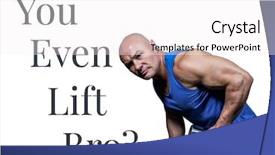  Presentation with lifting weights - Slides with flash free - digital composite of you lift background and a white colored foreground