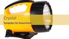  Presentation with flash - Amazing slide deck having flash light isolated backdrop and a yellow colored foreground