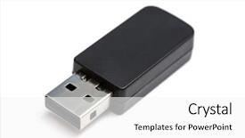  Presentation with memory - Beautiful slide deck featuring flash storage - usb memory stick isolated backdrop and a white colored foreground
