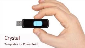  Presentation with flash - Presentation design enhanced with flash usb memory drive background and a sky blue colored foreground