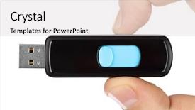  Presentation with flash - Presentation theme enhanced with flash usb memory drive background and a light gray colored foreground