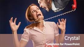  Presentation with stress - Colorful presentation theme enhanced with flashback - business woman in stress backdrop and a coral colored foreground