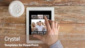  Presentation with computer memory - PPT layouts featuring flashback - people memory and technology concept background and a coral colored foreground