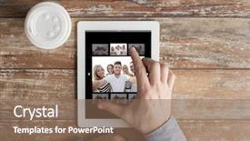  Presentation with computer memory - Theme enhanced with flashback - people memory and technology concept background and a violet colored foreground