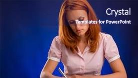  Presentation with business women - Audience pleasing presentation consisting of flashback - tired business women backdrop and a  colored foreground