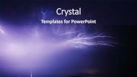  Presentation with dark night - Theme enhanced with flashes in dark night sky background and a navy blue colored foreground