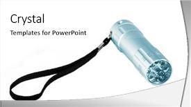  Presentation with octopus on isolated white - PPT theme featuring flashing lights - aluminum flashlight isolated on white background and a white colored foreground