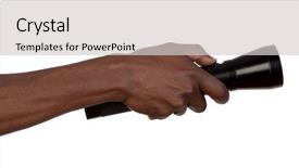  Presentation with electrical - Amazing presentation having flashing lights - electrical torch in hand backdrop and a light gray colored foreground