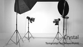 Presentation with empty space dance studio - Audience pleasing PPT layouts consisting of flashing lights - empty photo studio with lighting backdrop and a light gray colored foreground