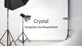  Presentation with empty space dance studio - Cool new slides with flashing lights - empty photo studio with lighting backdrop and a white colored foreground