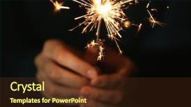  Presentation with birthday - Cool new PPT theme with flashing lights birthday - female hands holding sparkler backdrop and a tawny brown colored foreground