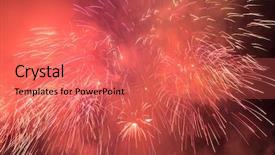 Presentation with fireworks - Cool new theme with flashing lights birthday - fireworks light up the sky backdrop and a coral colored foreground