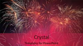  Presentation with spectacular - PPT layouts with flashing lights birthday - spectacular fireworks show light up background and a red colored foreground