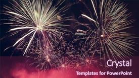  Presentation with spectacular - Audience pleasing PPT layouts consisting of flashing lights birthday - spectacular fireworks show light up backdrop and a tawny brown colored foreground