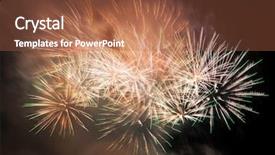  Presentation with new year - Amazing slide deck having flashing lights birthday - spectacular fireworks show light up backdrop and a tawny brown colored foreground