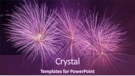  Presentation with spectacular - PPT theme featuring flashing lights birthday - spectacular fireworks show light up background and a violet colored foreground