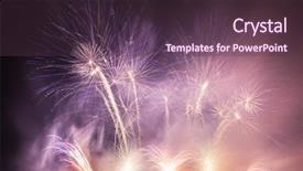  Presentation with new year - Slide deck having flashing lights birthday - spectacular fireworks show light up background and a tawny brown colored foreground