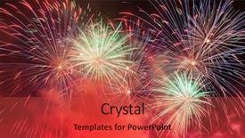 Presentation with spectacular - Slide set featuring flashing lights birthday - spectacular fireworks show light up background and a red colored foreground