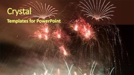  Presentation with birthday celebration - Theme having flashing lights birthday - spectacular fireworks show light up background and a tawny brown colored foreground