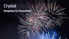  Presentation with new year - Slide deck featuring flashing lights birthday - spectacular fireworks show light up background and a  colored foreground