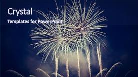  Presentation with birthday celebration - Slide set featuring flashing lights birthday - spectacular fireworks show light up background and a  colored foreground