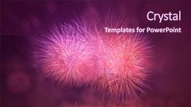  Presentation with new year - Audience pleasing PPT layouts consisting of flashing lights birthday - spectacular fireworks show light up backdrop and a violet colored foreground
