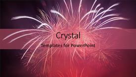  Presentation with new year - Slide deck featuring flashing lights birthday - spectacular fireworks show light up background and a coral colored foreground