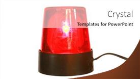 Presentation with stop light - PPT theme consisting of flashing-red-emergency-light-red background and a white colored foreground