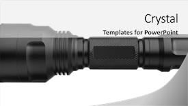  Presentation with background - Slide deck having flashlight isolated on white background background and a  colored foreground