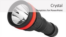  Presentation with octopus on isolated white - Cool new slide deck with flashlight isolated on white background backdrop and a white colored foreground