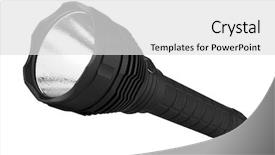  Presentation with of fireball isolated - Slide set enhanced with flashlight isolated on white background background and a white colored foreground