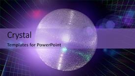  Presentation with disco ball - PPT theme with flashy - bright disco ball background and a light blue colored foreground