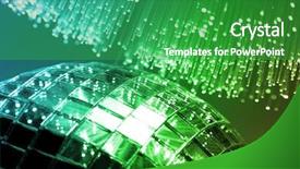  Presentation with fiber - Beautiful presentation featuring flashy - fiber optical background with lots backdrop and a shamrock green colored foreground