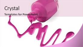  Presentation with acrylic nail course presentation - Amazing PPT layouts having flashy - nail polish with drop backdrop and a coral colored foreground