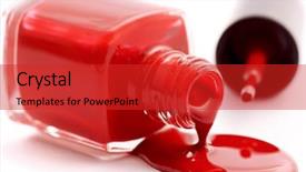  Presentation with nail - Theme consisting of flashy - nail polish background and a red colored foreground