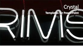  Presentation with 80s era neon lights sign - Slides enhanced with flashy - neon sign series rims background and a wine colored foreground