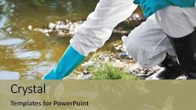  Presentation with pollution - Cool new PPT layouts with flask for expertise environment backdrop and a mint green colored foreground