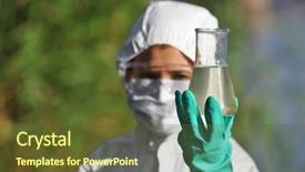  Presentation with environmental health - PPT layouts featuring flask for expertise environmental background and a tawny brown colored foreground