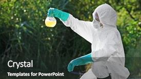  Presentation with environmental health - Theme having flask for expertise environmental background and a wine colored foreground