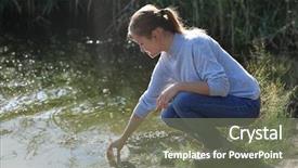  Presentation with environmental health - Amazing slide deck having flask for expertise environmental backdrop and a gray colored foreground