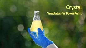  Presentation with environmental pollution - Presentation design enhanced with flask for expertise environmental background and a tawny brown colored foreground