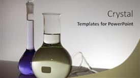  Presentation with funnel - PPT layouts consisting of flasks and funnel glass in a laboratory background and a light gray colored foreground